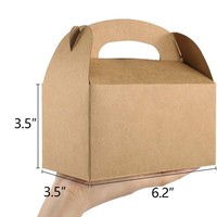 Boîtes d'emballage alimentaire en chocolat recyclables imprimées sur mesure, emballages jetables pour en-cas à emporter, contenants alimentaires bruns
