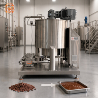 Machine à moudre les chocolats TUORONG 500 kg, mélangeur automatique, raffineur et conche pour pâte à tartiner au chocolat noisette 18-25μm