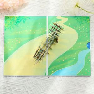 การ์ดอวยพรป๊อปอัพรูปดอกไม้ตัดด้วยเลเซอร์ 3 มิติ ขายส่ง - Product Image 3