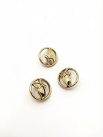 Bouton en alliage de zinc moulé sous pression, motif floral en relief, finition vieillie, strass, luxe délicat, 25mm 18mm, pour vêtements et chemisiers
