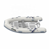 Yacht de pêche en alliage d'aluminium, 3.3 mètres, coque rigide en Hypalon/PVC