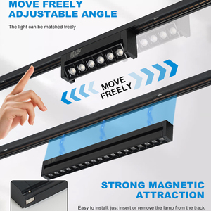 Loso độ sáng cao 48V cửa hàng văn phòng nhà Bề mặt nhôm gắn hệ thống đường sắt siêu mỏng dẫn từ theo dõi ánh sáng - Product Image 4