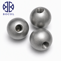 Boule en aluminium massif avec trou pré-percé, alliage 6061, 20mm-80mm, trou traversant personnalisé pour bouton de suspension de lampe