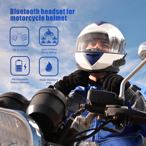 1200m 6 راكبي BT الإنتركوم بلوتوث خوذة الدراجة النارية سماعة الدراجة النارية مع DSP إلغاء الصدى و إلغاء الضوضاء - Product Image 5
