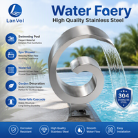 Air Terjun LanVol Water Faery Berkualitas Tinggi dari Baja Anti Karat untuk Kolam Renang, Spa, Shower, Dekorasi Taman, Air Terjun Kaskade