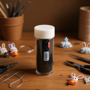 Perline Nere ILAN da 3mm per Creazione di Gioielli, 12 Pezzi per Tubo - Product Image 2