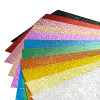 A4 / 12 "* 12" สีสัน Glitter กระดาษ Cardstock สำหรับตกแต่ง DIY