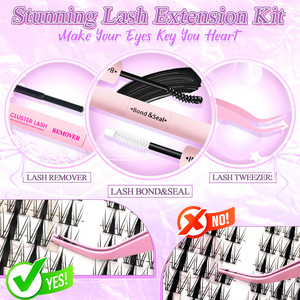 Kit <span class=keywords><strong>de</strong></span> Extensión <span class=keywords><strong>de</strong></span> <span class=keywords><strong>Pestañas</strong></span> DIY con <span class=keywords><strong>Pegamento</strong></span> <span class=keywords><strong>de</strong></span> Doble Punta - Juego <span class=keywords><strong>de</strong></span> <span class=keywords><strong>Pestañas</strong></span> Postizas al por Mayor para Salón y Hogar - Product Image 3
