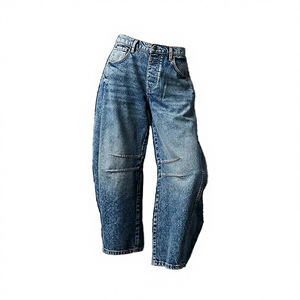 Jeans de Mezclilla para Mujer, Corte Recto, Cintura Alta, Casuales, Color Sólido, Ecológicos, Moda Otoño 2024, Venta al Por Mayor de Boutique - Product Image 3