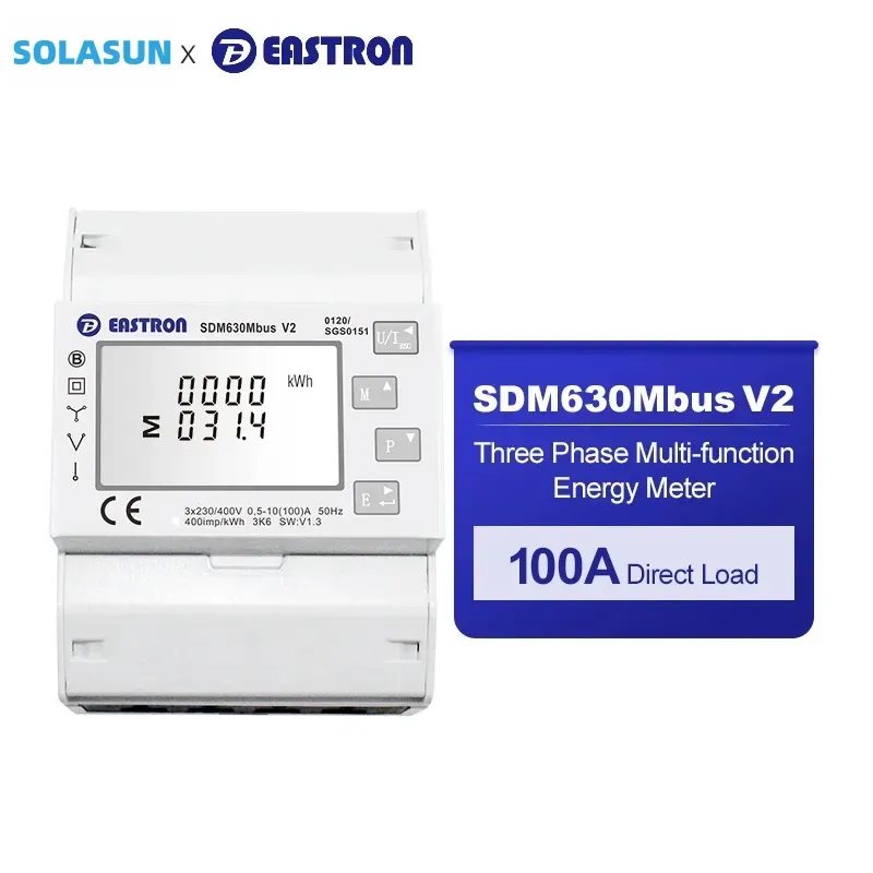 Eastron SDM630 Modbus V2 misuratore di energia intelligente residenziale 3 fasi CE misuratori di energia certificati