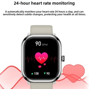 1.96 Inch Amoled Đầy Đủ Màn Hình Cảm Ứng Thông Minh Đồng Hồ Thời Trang IP67 Không Thấm Nước Thể Thao Tập Thể Dục Đồng Hồ Cho Android IOS Vuông Trái Tim Tỷ Lệ - Product Image 4