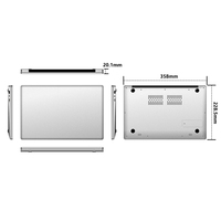 15.6 pouces Ultra mince 1920*1080 IPS FHD ordinateur portable ordinateur portable Dual Core N4000 RJ45 ordinateurs portables d'affaires clavier rétro-éclairé anglais