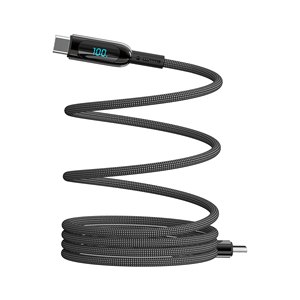 WiWU 1M 30W/100W aleación y nailon tejido tipo C Cable <span class=keywords><strong>de</strong></span> carga rápida portátil inteligente Android y <span class=keywords><strong>iPhone</strong></span> 15 Cable garantía <span class=keywords><strong>de</strong></span> calidad - Product Image 1