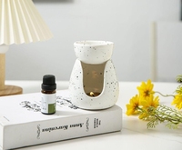 BESTCERA diffuseur d'aromathérapie en céramique de Style nordique brûleur d'huile essentielle bougeoir fabriqué à la main décor à la maison parfum naturel
