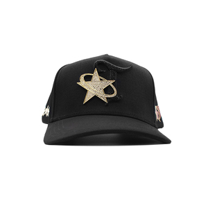 Gorras de Béisbol al por Mayor, Estilo Urbano, Bordado de Llamas, Ajustables, con Pedrería, Satén, Gamuza, Visera Curva - Product Image 6