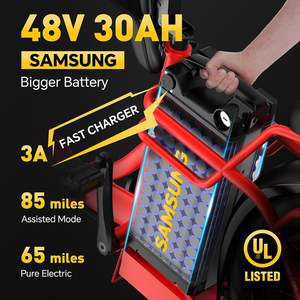 Bicicleta Eléctrica Plegable GOSEN S6 750W 48V 30Ah, Neumáticos Gruesos de 20 Pulgadas, Bicicleta Eléctrica para Adultos, Largo Alcance, Todoterreno, Montaña, Nieve - Product Image 2