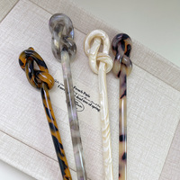 Q & Y nouveau Design tempérament torsadé cheveux fourchette baguettes accessoires ancien acétate écaille de tortue marbre cheveux chignon bâtons chinois