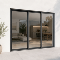 Ventanas Abatibles Modernas con Marco de Aluminio Negro, Ventanas Abatibles de Ahorro Energético para Hogares