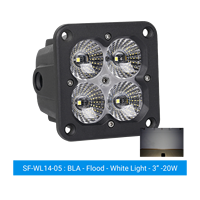 Feux antibrouillard LED 20W, 3,5 pouces, montage encastré, éclairage extérieur automobile, blanc ambre, rétroéclairage, IP67, 9-36V DC, camion, SUV, 4x4, tout-terrain