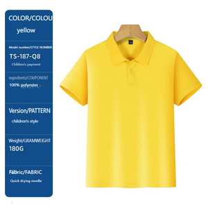 OEM 100% poliéster niños Polo camisa Casual manga corta 180gsm tejido de punto ligero fácil secado bordado impreso suave - Product Image 4