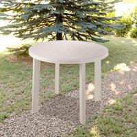 Table pliante ronde au design moderne Mobilier d'extérieur portable pour la cuisine de plage et le camping Matériau PP