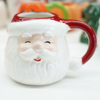 Taza Navideña de Cerámica con Diseño de Bota de Santa Claus, de Alta Calidad, para Oficina, Cocina, Reutilizable, en Caja de Regalo para Niños