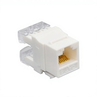 Prise modulaire non blindée CAT6 RJ45 UTP, prise Keystone à 180 degrés, rallonge de câble Ethernet