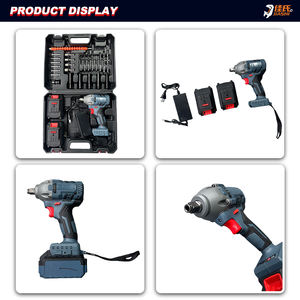 Juego de Llaves de Impacto Industriales Portátiles Profesionales, con Batería de Iones de Litio, Fuente de Alimentación Eléctrica, Juego de Herramientas Eléctricas Combinadas - Product Image 6
