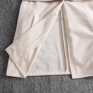 <span class=keywords><strong>Manteau</strong></span> en laine mélangée à manches longues avec ceinture à la taille et boutons latéraux, nouvelle collection automne-hiver pour les grands enfants - Product Image 5
