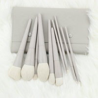 LS 2024 kuas rias mewah set kuas rias grosir pegangan kayu kuas rias kosmetik foundation Label pribadi
