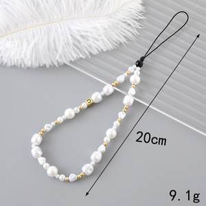 Nouvelle breloque de téléphone créative en perles <span class=keywords><strong>et</strong></span> nœud papillon, tendance <span class=keywords><strong>et</strong></span> polyvalente, avec chaîne de suspension pour étui, Yiwu pour femmes - Product Image 3