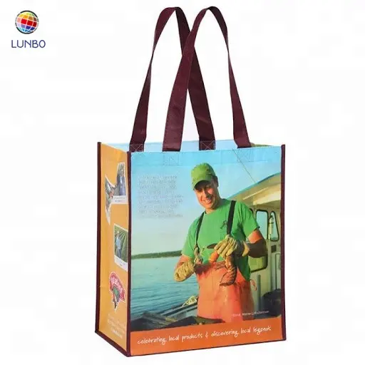 Reusable Grocery Bags Shopping Totes Made From RECYCLED PLASTIC BOTTLES RPET Shopping Bag