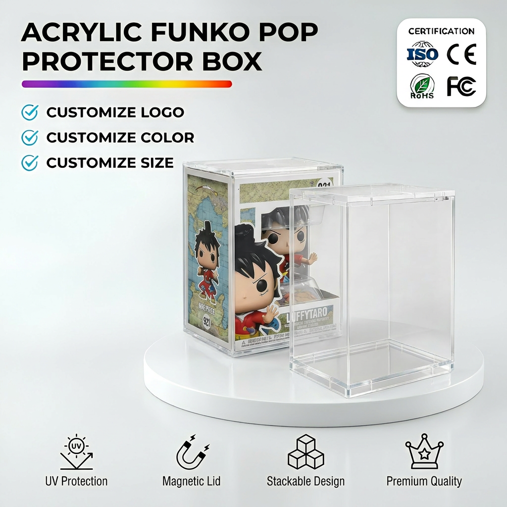 カスタムデザインで自立型ファンコポップディスプレイケースを購入