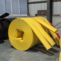 Tuyau d'air comprimé en caoutchouc nitrile rouge TPU haute pression, tuyau plat industriel avec service de découpe