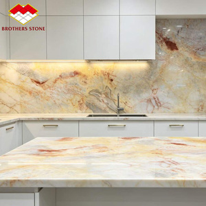 Piani Cucina in Quarzite Naturale Opera Fantastico, Lastre di Marmo <span class=keywords><strong>Brescia</strong></span> Lucidate Multicolore per Rivestimenti Murali di Ville e Hotel - Product Image 1