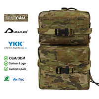 Sac à dos tactique durable avec fermeture éclair YKK, gilet porte-plaques intégré, sac d'assaut pour activités de plein air et airsoft
