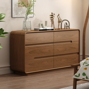 Lxyx New Modern Solid Oak 5 Drawer <b>Chest</b> Wall-Mounted Modular Durable <b>Storage</b> Cabinet Living Room Integrated <b>Large</b> Capacity - Product Image 3