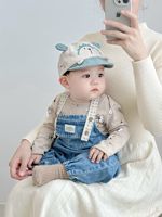 Gorras de Béisbol Ajustables con Cierre a Presión, 5 Paneles, para Bebés, Niños y Niñas, Gorras de Ala Plana, Logotipo Bordado Personalizado, Hoja, para Exteriores