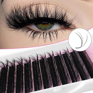 CoMango 3D Vision Fluffy Camellia Cils Volume vaporeux Extension de cils LD LC Multi-longueur Medusa Lashes Extensions - Product Image 1