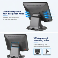 Moniteur tactile HD 15 pouces anti-poussière et étanche, résolution 1024*768, idéal pour les supermarchés – Vente directe usine