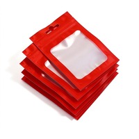 Bolsa con Cierre de Tres Lados, Fondo Plano, Transparente, de Aluminio, a Prueba de Olores, con Cierre Hermético Holográfico para Joyería y Gafas