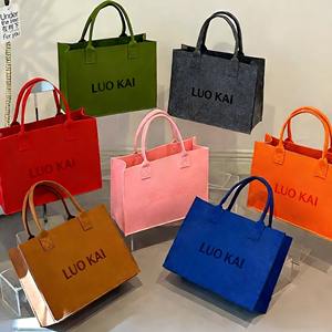 Bolsa de Compras de Fieltro Personalizada Directo de Fábrica, Bolsa de Fieltro Lisa sin Estampado, Logotipo Personalizado Impreso al por Mayor - Product Image 4