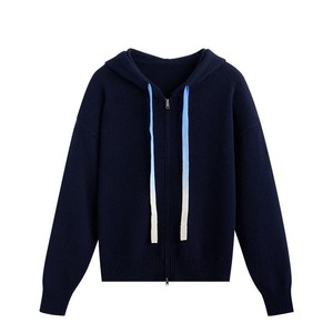<span class=keywords><strong>Cardigan</strong></span> <span class=keywords><strong>con</strong></span> Cappuccio Sfumato 100% Cashmere <span class=keywords><strong>con</strong></span> Zip, Giacca Lavorata a Maglia Ombré da <span class=keywords><strong>Donna</strong></span>, Stile Athflow OEM ODM - Product Image 1
