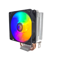Ventilateur de refroidissement CPU 2026 en promotion, ventilateur LED RGB, dissipateur thermique à caloducs pour processeur d'ordinateur de jeu, ventilateurs de refroidissement à air