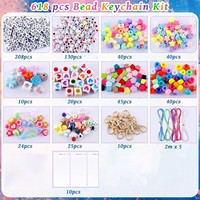 Kit de fabrication de porte-clés DIY fait main, perles en acrylique en forme de cœur, fermoir de sac, accessoires de bricolage