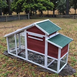 SDC032 pour poulailler en bois de luxe moderne et durable avec toit imperméable, grand enclos, rampe et motif imprimé - Product Image 4