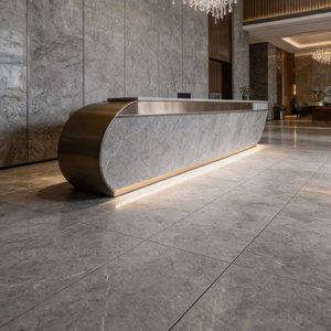 กระเบื้องหินอ่อนขัดเงาทรงสี่เหลี่ยมผืนผ้า ลุยส์ พอล สำหรับโครงการวิศวกรรม บ้าน กระเบื้องพอร์ซเลนลายหินอ่อน 750x1500 - Product Image 1