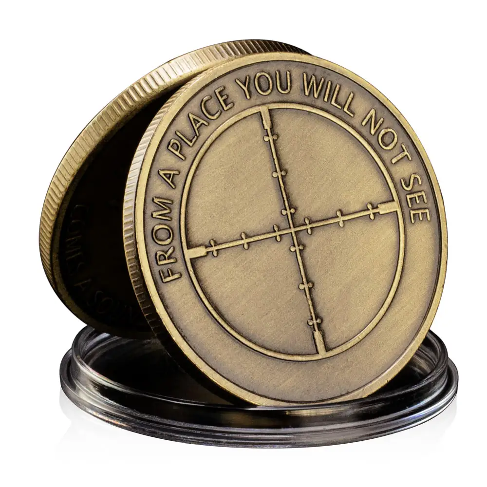 United States Sniper Souvenir Coin Bronze Plated Challenge Coin From A Place You Will Not See Commemorative Coin