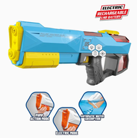 Pistolet à eau électrique 2-en-1 intégré manuel et automatique jouet auto-amorçant avec puissance de feu continue