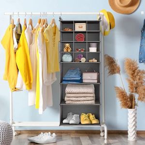 Extra-<b>large</b> Non-woven Multi-compartment <b>Wardrobe</b> Hanging Bag for Fabric and Clothing Storage - Product Image 2